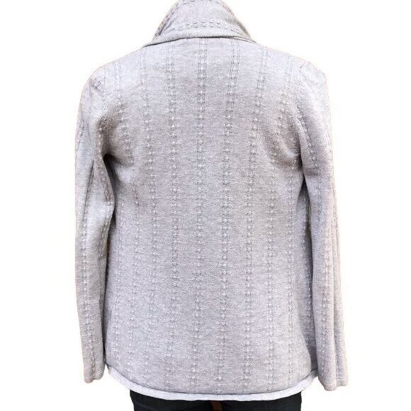 Belldini Cardigan Gray Open Sweater Button Detail Cozy - Picture 5 of 8